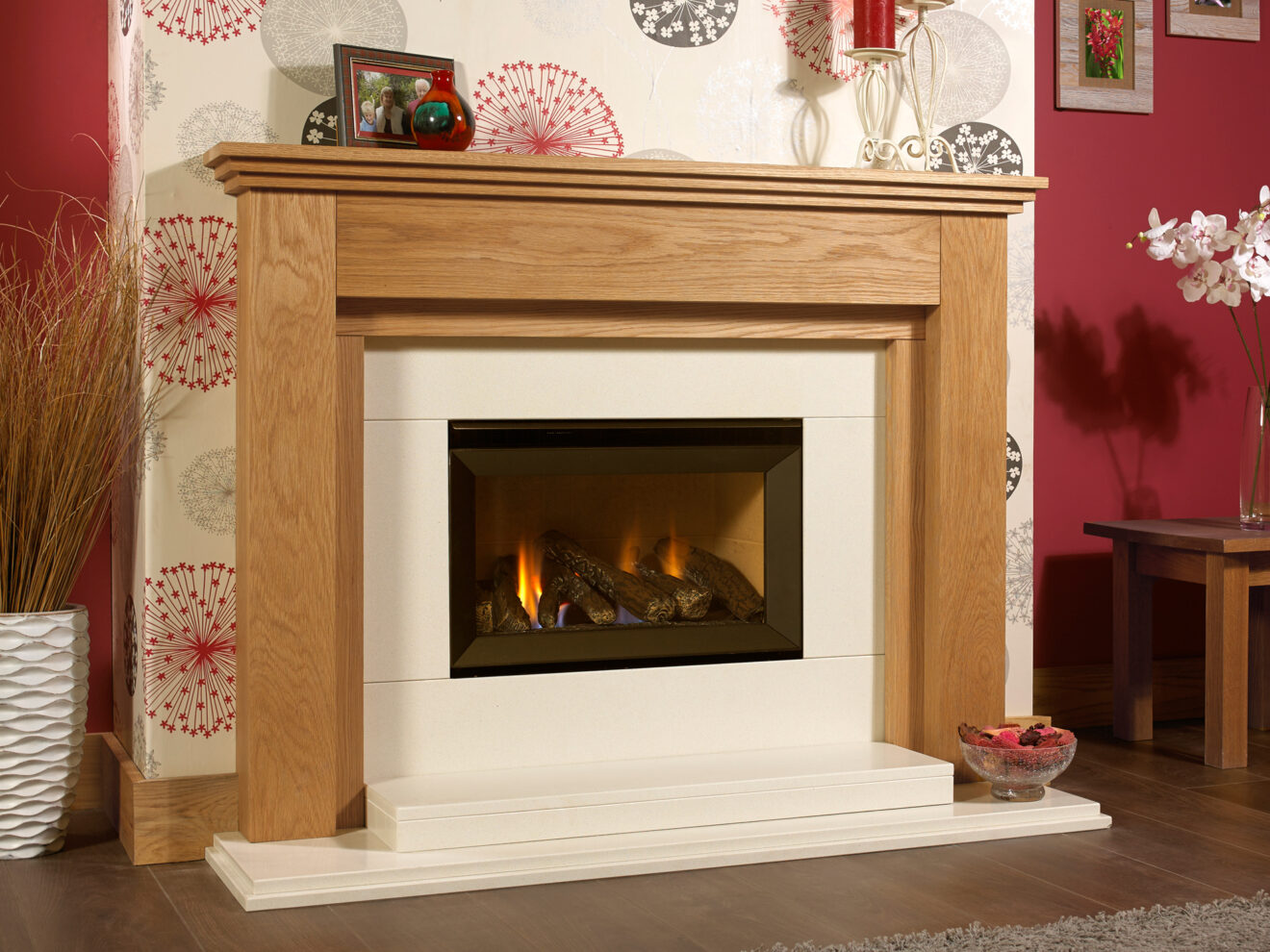 Boston Solid Oak Fire Surround - Designer Fireplaces