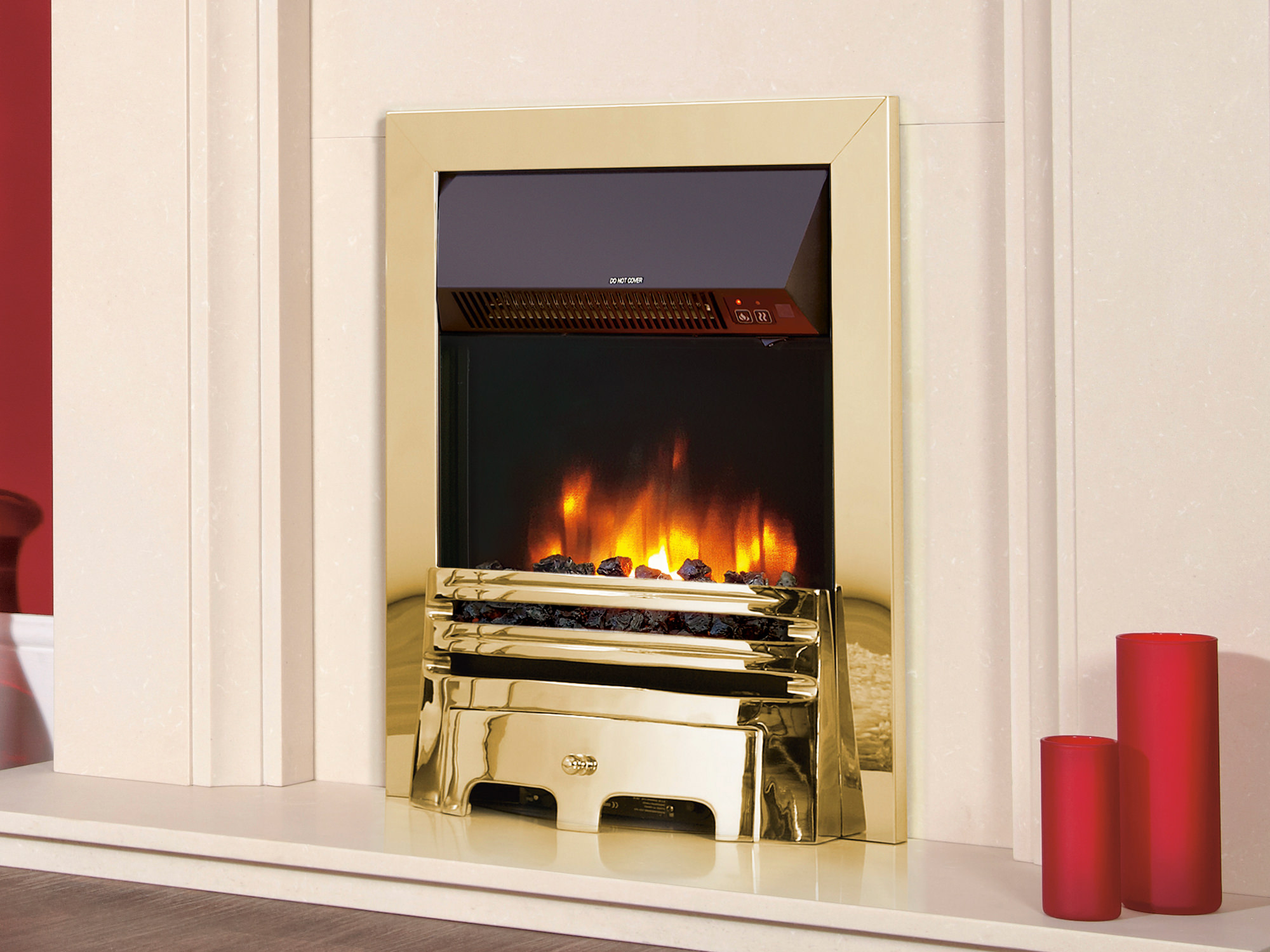 Celsi Accent Traditional Electric Fire Brass