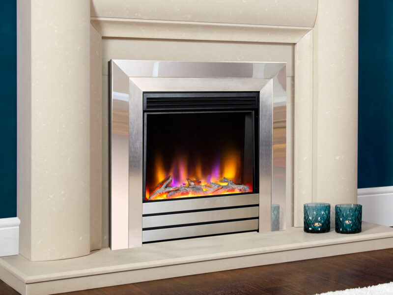 Celsi Electriflame VR Acero Electric Fire Chrome Silver