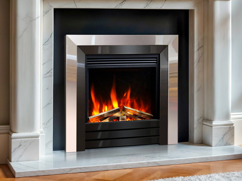 Celsi Electriflame VR Acero Electric Fire Black Silver