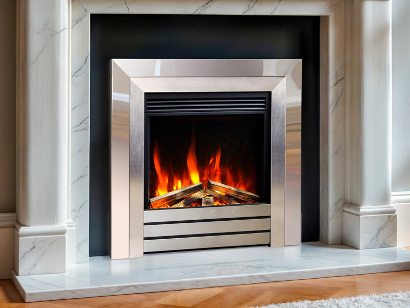 Celsi Electriflame VR Acero Electric Fire Chrome Silver