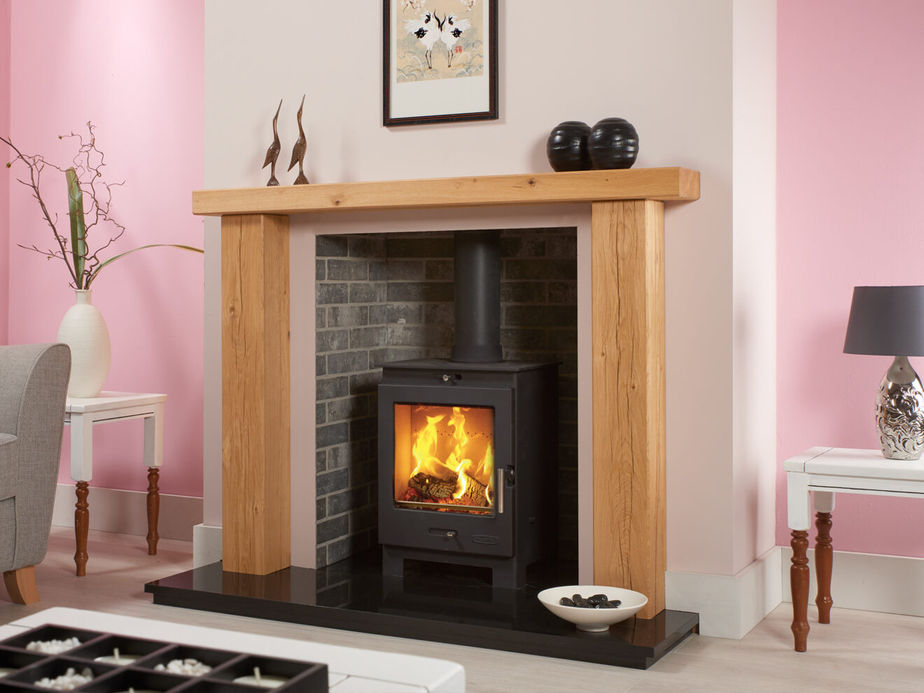 Oxford Rustic Solid Oak Fire Surround - Designer Fireplaces