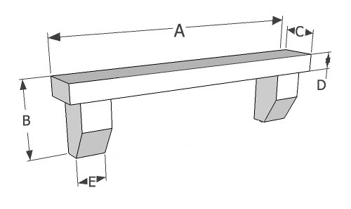 ABC Diagram of Designer Fireplaces Oak Fireplace Beam with Corbels