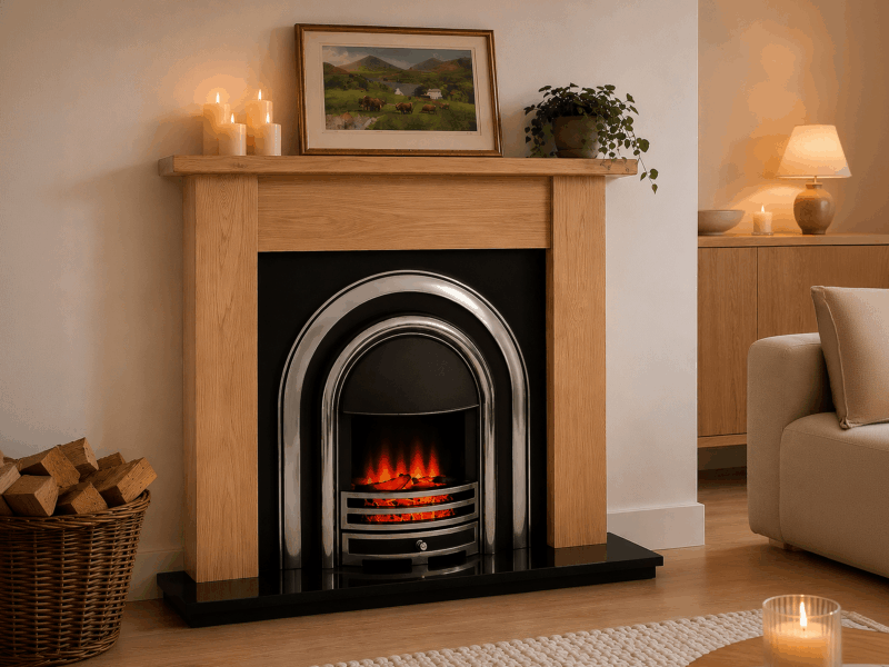Siena Solid Oak Freestanding Electric Suite