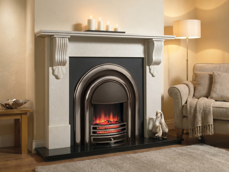 Newbury Grand Corbel Marble Fireplace