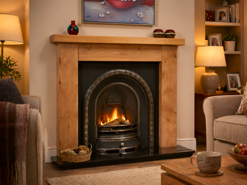 Alternative view of Ashford Rustic Solid Oak Fire Surround