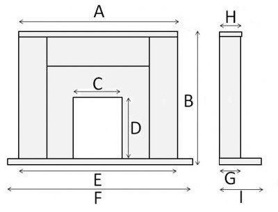 Boxed Marble Fireplace Diagram with ABC List