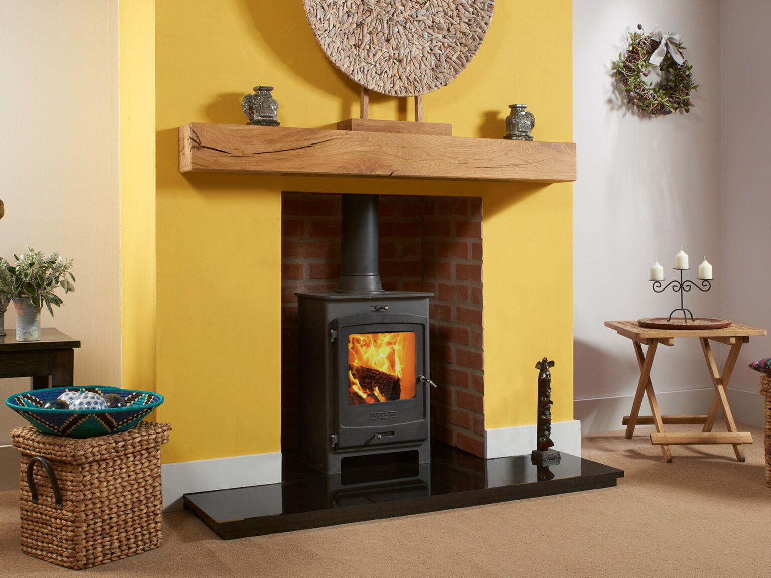 Rustic Oak Mantel Handcrafted By Skilled Artisans