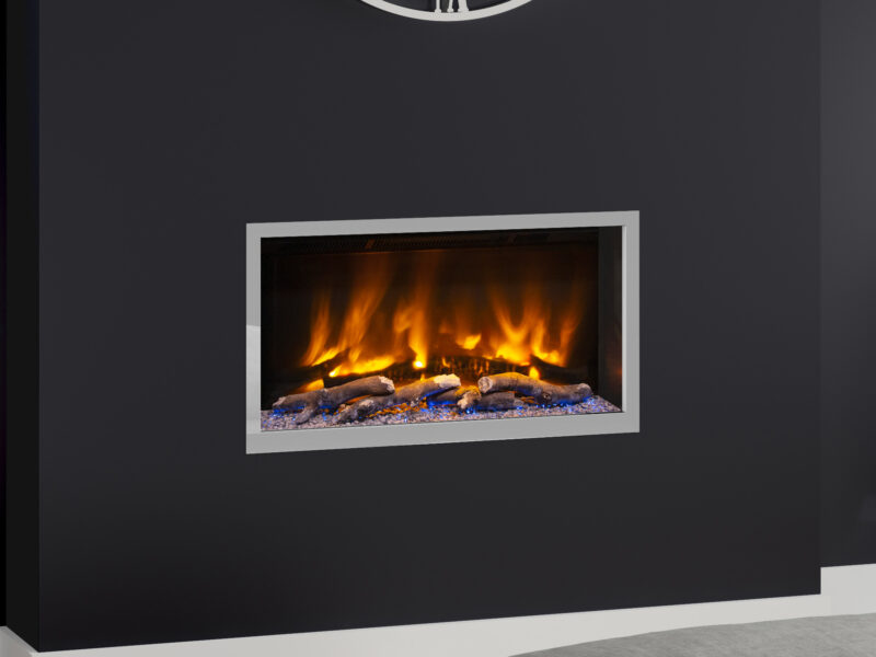 Elgin & Hall Pryzm Volta 32 Hole-in-Wall Electric Fire Chrome