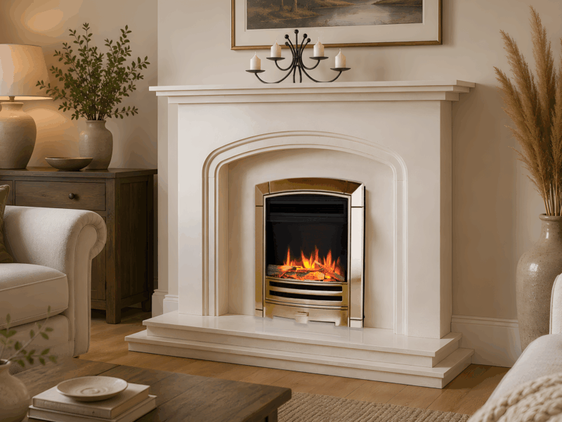 Morpeth Marble Electric Fire Suite