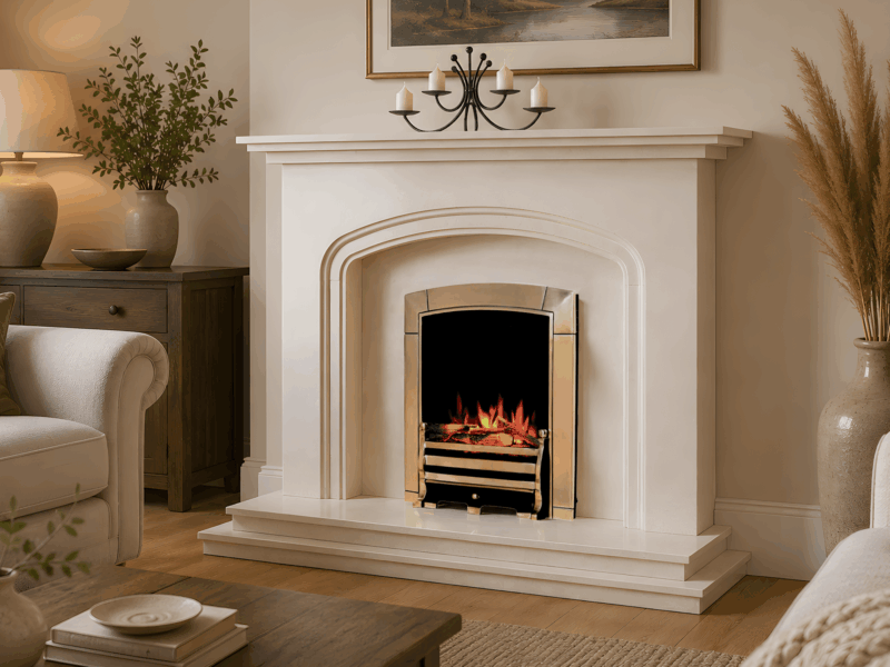 Morpeth Marble Electric Fire Suite