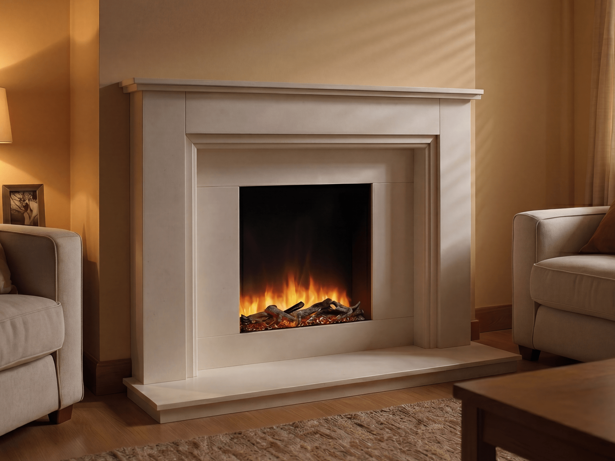 Penham Marble Electric Fire Suite