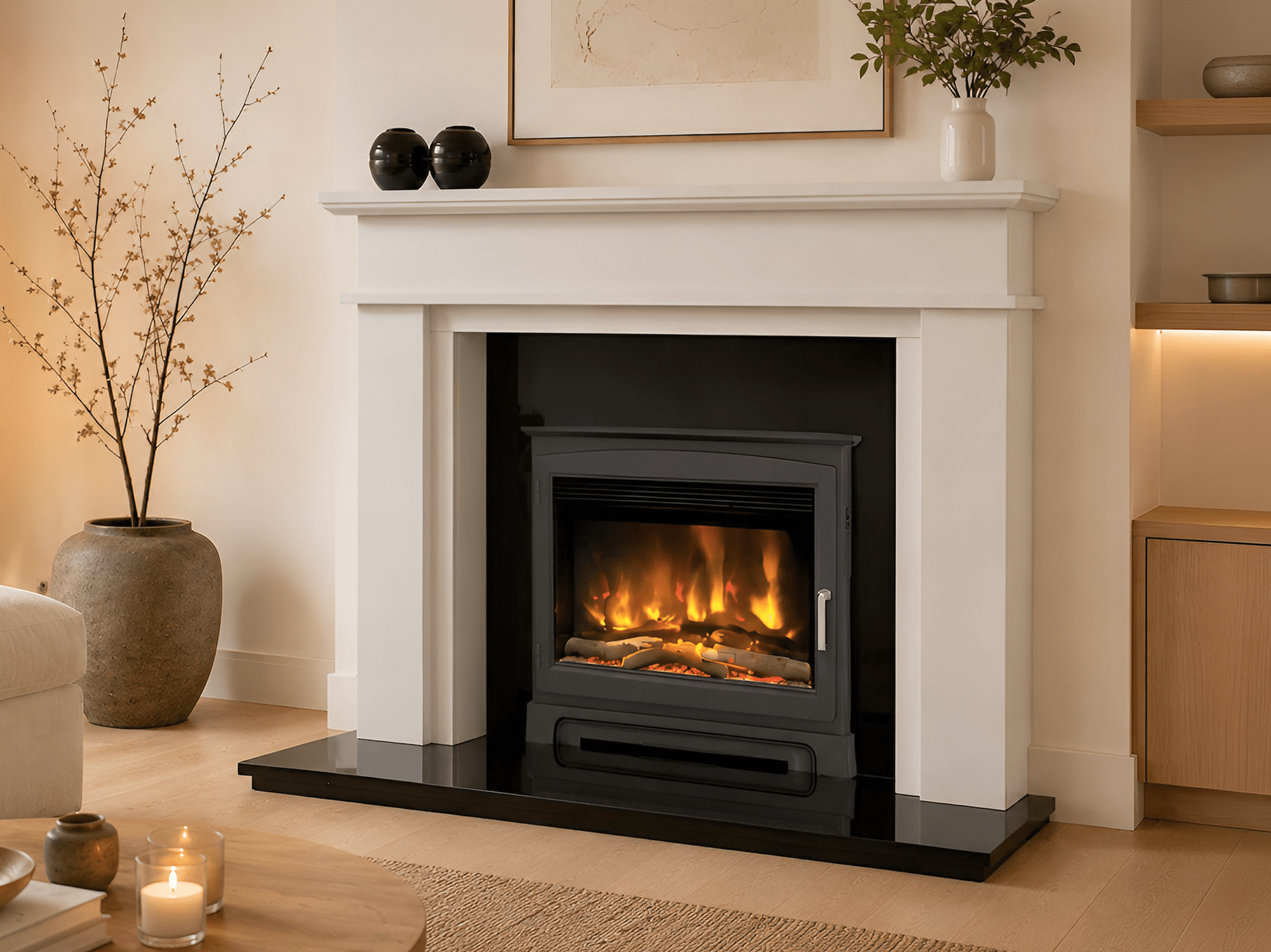 Rowton Marble Electric Fire Suite