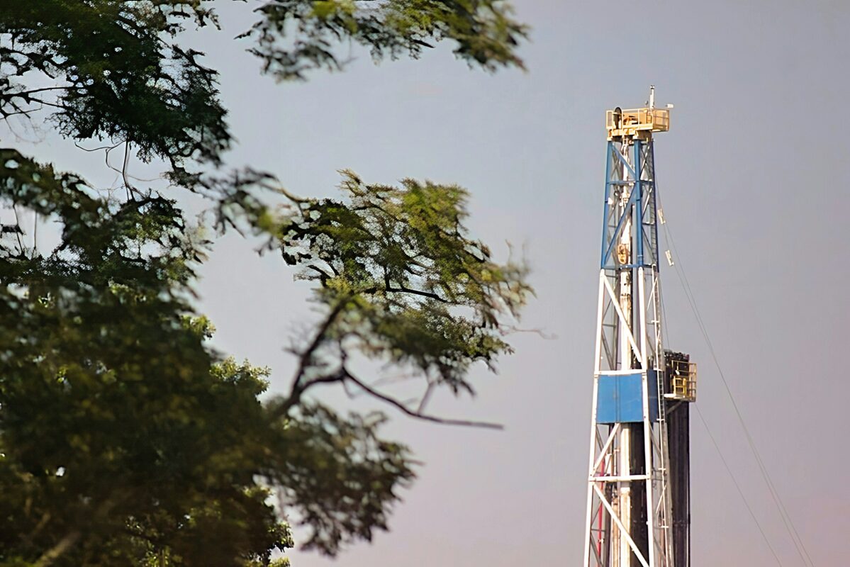 image of a fracking drill